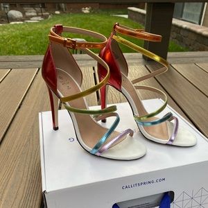 Call it spring rainbow heels
